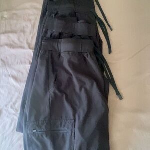 Amazon Essentials Women's Black Jogger Track Pants with Zip Pocket (4 pairs)